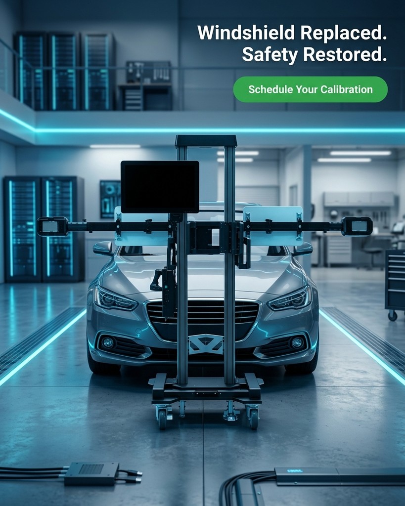 Auto glass ad creative example