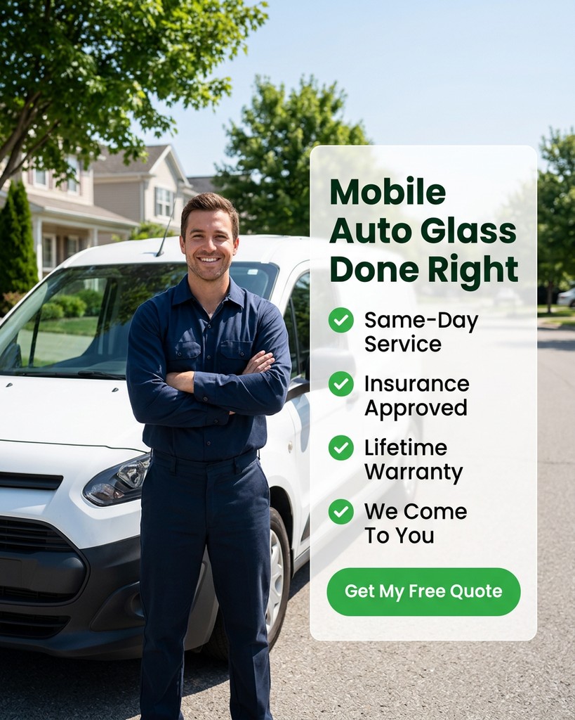 Auto glass ad creative example