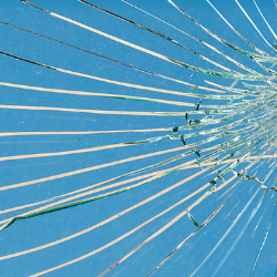 Crack in glass